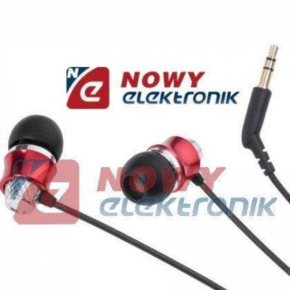 Słuchawki douszne K&M KMM01RD czerwone Kruger&Matz wtyk:3,5mm