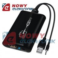 Konwerter USB+audio wej/HDMIwyj kabel adapter przejście Mobile-TV