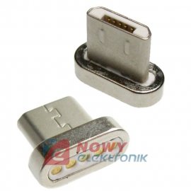 Wtyk micro USB do kabla magnety. k.40606 końcówka  mikro