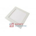 Lampa panel LED Gere 12W ciepły (*) kwadrat biały 230VAC 3000K