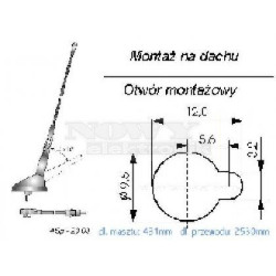 Antena samochodowa ASp-23.03-CAR AUDIO-VIDEO