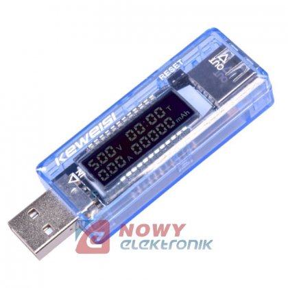 Miernik napięcia i prądu z USB TESTER KWS-V20 KEWESI