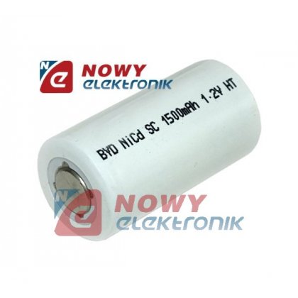 Akumulator do pakietu BYDSC1,5BB bez blasz.1,2V 1500mAh NiCd 22x42(23x43)