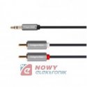 Kabel jack 3,5st-2*RCA 1,8m K&M Kruger&Matz Basic