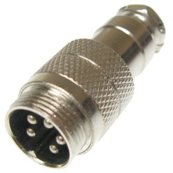 Gniazdo męskie NC825(5-M) na kab 5A 125V CB 5 wtyk prosty na kabel-Podzespoły Elektroniczne