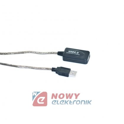 Kabel USB wt.A/gn.A 10m AKTYWNY 2.0 ze wzmacniaczem