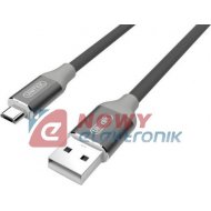 Kabel USB Wt.A-mikroUSB Nylon GR Gray HQ (micro) Unitek