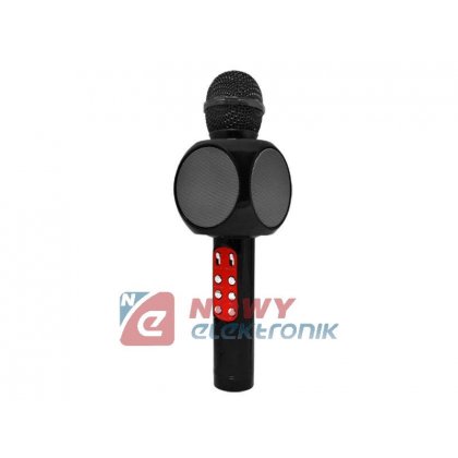 Mikrofon bluetooth WS-1816 RGB/ czarny z głośnikiem KARAOKE
