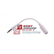 Kabel wt.ipod/iphon-gn.3,5 audio adapter 4-pol pin czarne/białe