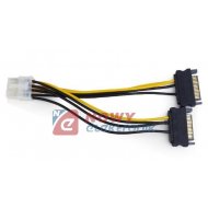 Kabel PCI-8pin/2xSATA GEMBIRD przedłużacz zasil.kart graficznych