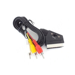 Kabel SCART-3*RCA z przeł. 1.5m in-out wej-wyj-Kable i Przyłącza RTV i PC
