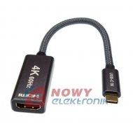 Adapter wt.USB-C na gn. HDMI  przejście TYPE-C 4K 60Hz