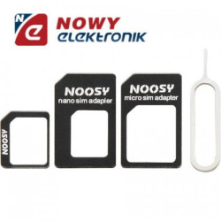 Adapter do kart micro i nano SIM /czarny + klucz-Telefony i Smartfony