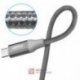 Kabel USB - USB typ C 2.0 1m Nylon Y-C4025AGY Szary --94423