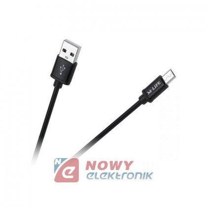 Kabel USB Wt.A-mikroUSB(długi) M-Life