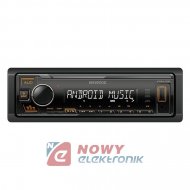 Radio samoch.KENWOOD KMM-105AY USB/AUX AMBER podświetlenie