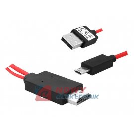 Konwerter Micro USB/USB/HDMI Adapter Kabel MHL-HDMI przej.