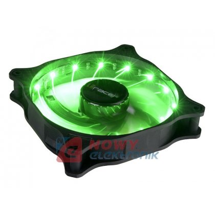 Wentylator LED 120x12 12V PC zielone podświetlenieTRACER