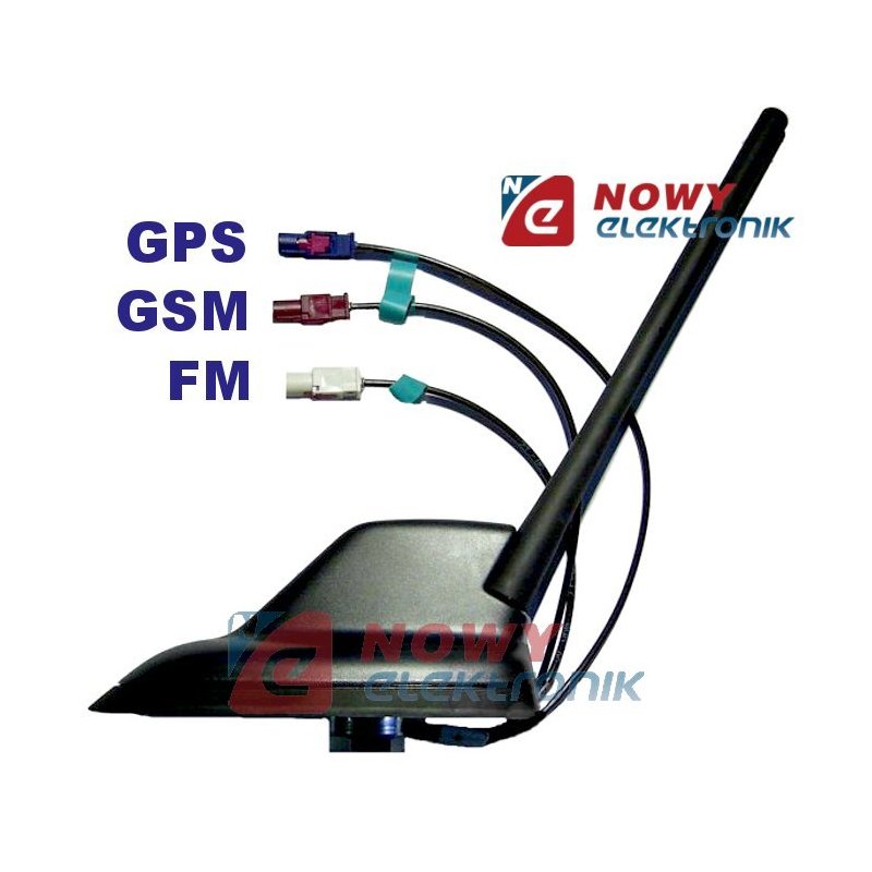 Antena sam. dachowa FM+GPS+GSM aktywnaPłetwa Rekina VW