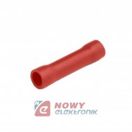 Konektor rurkowy łącznik *2 czerwony  0.5-1.5mm 19A 15mm