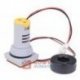 Kontrolka LED Volt+Amper+Hz żółt 22mm min.0,6A 150W, 60-500VAC miernik