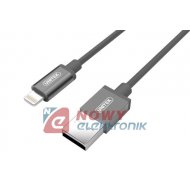Kabel USB -Lightning 1m MFI Gray Nylon Y-C499AGY  /Apple Iphon