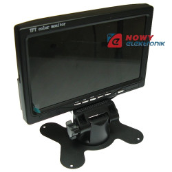 Monitor LCD-TFT 7" STAND-ALONE 12/24V 2xAVin do kamera cofania-CAR AUDIO-VIDEO