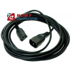 Kabel zasil. PC 5M łącznik WN-12 C14-C13  przedłużacz-Elektryka