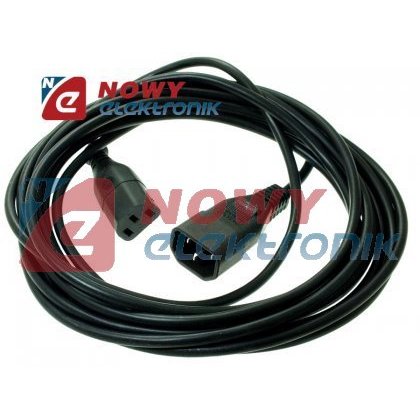 Kabel zasil. PC 5M łącznik WN-12 C14-C13  przedłużacz