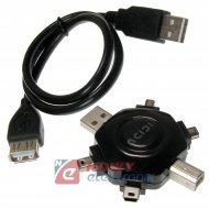 Kabel USB Uniwersalny 0,5m (6 wyjść) ICIDU adapter 6w1