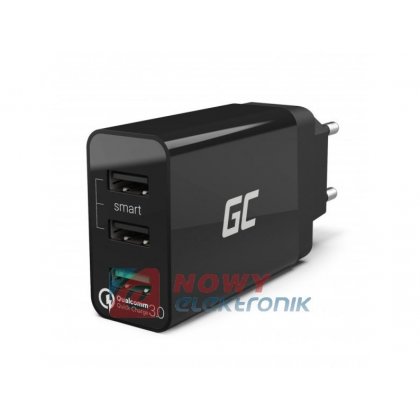 Ładowarka USBx5 siec.QC3.0 GREEN CELL quick charge 9,8A