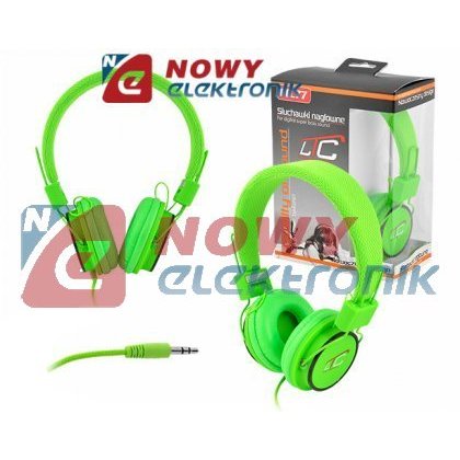 Słuchawki LTC77 nauszne zielone jack 3,5mm