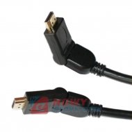Kabel HDMI 1.2m kątowe podwójne z regulacją  HDK44