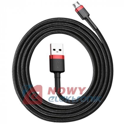Kabel USB wt.A-micro BASEUS 1m QC3.0 2.4A Black+Red