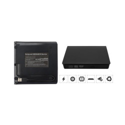 Nagrywarka CD/DVD USB 3.0 zew. DVD/CD LineComp zewnętrzna czarna-Komputery i Tablety
