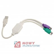 Przejściówka z USB na PS2 x 2 adapter (mysz + klawiatura)