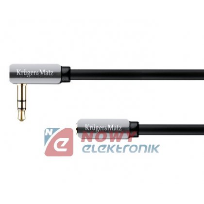 Kabel jack 3,5st wt.-gn.1m K&M wt.kątowy/gn.proste Kruger&Matz