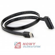 Przejście eSATA - SATA kabel 0,5 m adapter E-SATA-SATA 22pin do SSD HDD