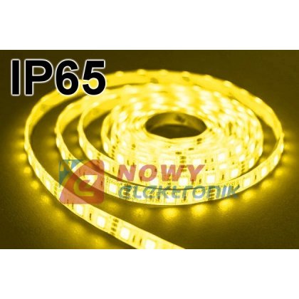 Taśma LED SMD5050 żółty IP(1m) IP65 (60LED/1m) w silikonie 12V