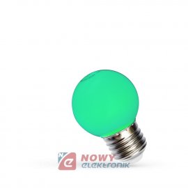 Żarówka E27 LED 1W GREEN      SP SPECTRUM kulka zielona