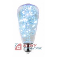Żarówka LED E27 2W dekoracyjna niebieska ST64