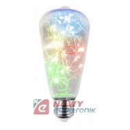 Żarówka LED E27 2W dekoracyjna RGB ST64