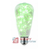 Żarówka LED E27 2W dekoracyjna zielona ST64
