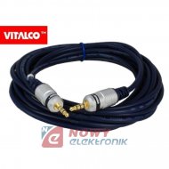 Kabel jack 3,5 4-pol.wt./wt. 3m 4-polowy 3m JKD75 digital Vital.
