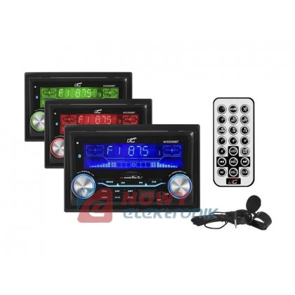 Radio samoch.LTC AVX2000BT 2DIN USB/SD/MMC/MP3/BT/MIC 4x55W