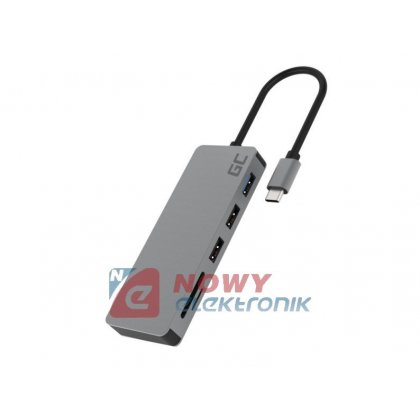 HUB USB-C HDMI USB3.0 czytnik  kart pamięci (stacja dokująca)