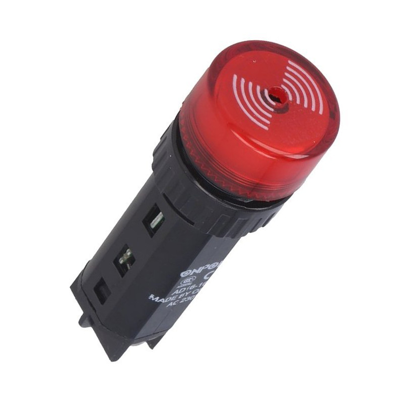 Buzzer 230V kontrolka bez LED panel w otwór 16mmciągły-Podzespoły ...