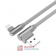 Kabel USB -Lightning 1m kątowy UNITEK C14055GY  /Apple Iphon
