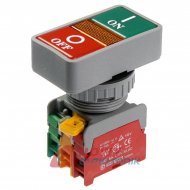 Przełącznik DP-B30-N21-0/C 2 tor ON-(OFF)+OFF-(ON) czerwony+zielony podś.
