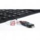 Klawiatura silikonowa USB czarna Adapter OTG, wodoodporna, cicha
